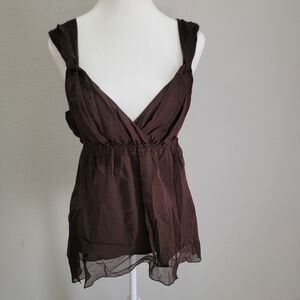 Studio M Chocolate Brown Women's Blouse